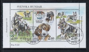 Sweden Sc 765 1989 Kennel Clun Anniversary stamp booklet pane used