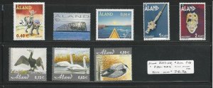 Aland - Finland, Postage Stamp, #204-208, 230-232 Mint NH, 2002-05 Bird