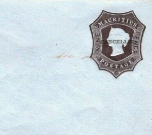 MAURITIUS Specimen QV Cover 9d Embossed CANCELLED Stationery Envelope MA289