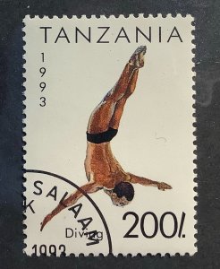 Tanzania 1993 Scott 1023 CTO - 200sh, Sport,  Diving