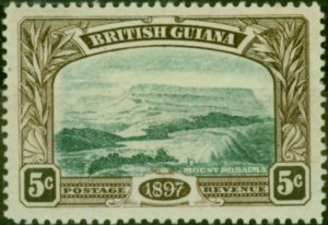 British Guiana 1898 5c Deep Green & Sepia SG219 Fine LMM