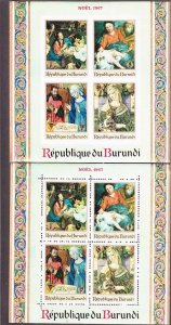 1967 2 Republique du Burundi Souvenir Sheets 1 w/Perfs 1 Imerf M OG NH
