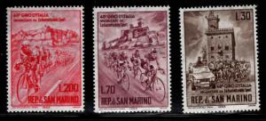 San Marino Scott 609-611 MNH** 1965 Cycle race set