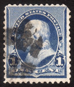 1890, US 1c, Franklin, Used, Sc 219