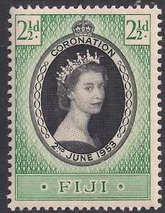 Fiji 1953 QE2 2 1/2d Coronation MM SG 278  ( D1009 )