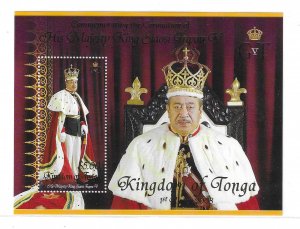 Tonga 2008 Coronation of King Tupou V S/S MNH C5