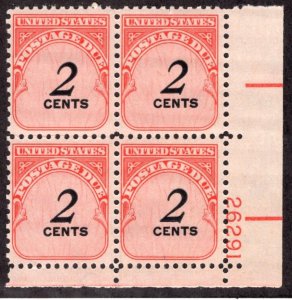 United States Scott #J90 PB4 MINT NH  OG,  PO fresh great color.