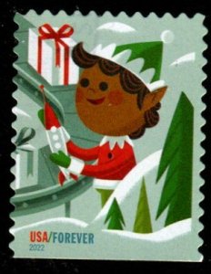 SC# 5725 - (60) - Holiday Elves - 4 of 4 - USED Single - Off Paper