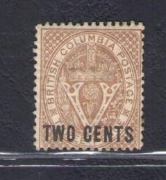 1860 British Columbia - SG #28 Intervened 14, MH*