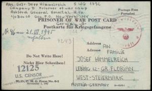 USA Camp Ashford WVA General Hospital Germany WWII POW Kriegsgefangenen Kg 81572