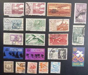 Mexico LOT - Includes Type AP81 airmail stamps, 2 MH stamps + other used