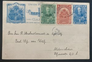 1910s Haiti Postal Stationery Postcard Cover To Munich Germany