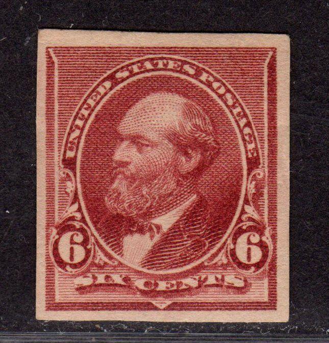 $US Sc#224P5 M/H/VF, Plate Proof on stamp paper