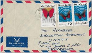 56533  - SIERRA LEONE -  POSTAL HISTORY: COVER to SWITZERLAN  1989 - BUTTERFLIES