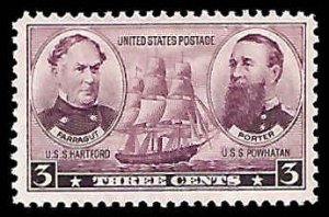 PCBstamps   US # 792 3c Navy Commemoratives, MNH, (7)