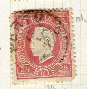 PORTUGAL; 1870s early classic Luis Perf issue fine used Shade of 25r. value