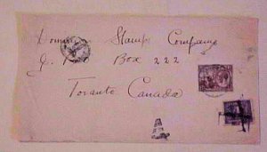 CANADA  COVER  #D11 TIED cat.39.00 TORONTO FROM PORT OF SPAIN TRINIDAD 1931