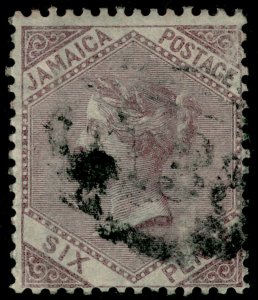 JAMAICA SG5a, 6d grey-purple, USED. Cat £35. PINEAPPLE.