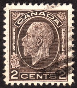 1932, Canada 2c, George V, Used, well centerd Jumbo, Sc 196
