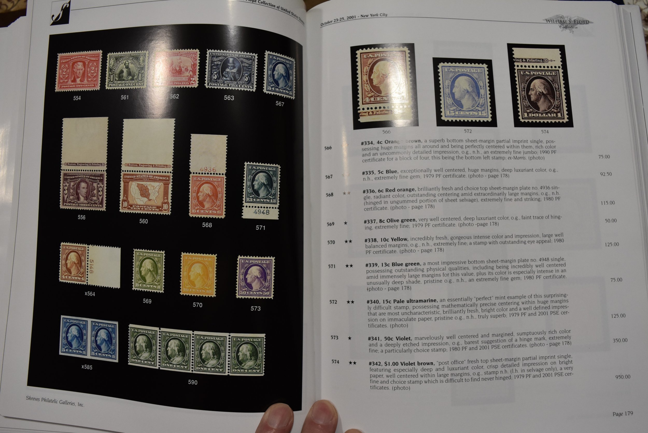 Shreeve's 2001 W.S. Floyd Collection Auction Book Publications