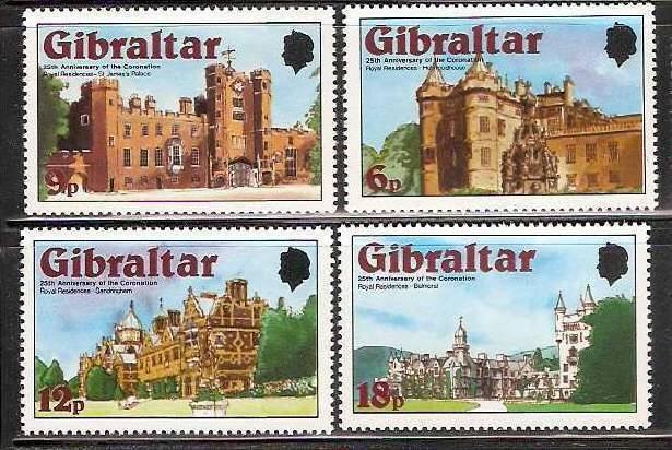 Gibraltar 1978 Architecture, Palace, House 4V Set  MNH # 1725