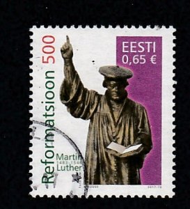 Estonia # 843, Statue of Martin Luther, Used,1/2 Cat.