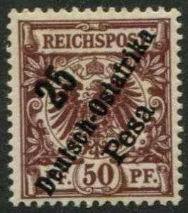 German East Africa SC# 10 o/p  25 PESA on Germany 50pf  MLH