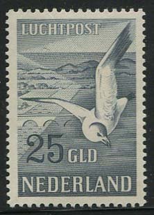 Netherlands 1951, 25G., Stamp out of set, Unused (hinged)