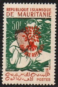 Mauritania Sc #130 MNH with 'Aide aux Refugies' ov...