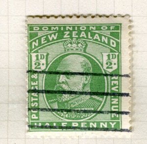 NEW ZEALAND; 1909-12 early ED VII issue fine used Shade of 1/2d. value
