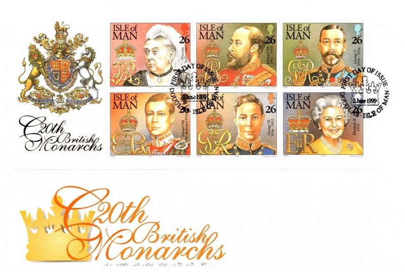 Isle of Man, Worldwide First Day Cover, Royalty