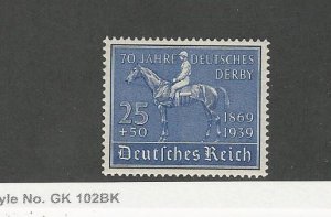 Germany, Postage Stamp, #B144 Mint Hinged, 1939 Horse Racing