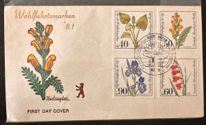 CM) 1981. GERMANY. FLOWERS. FDC. MARCÓN WELL-BEING. XF