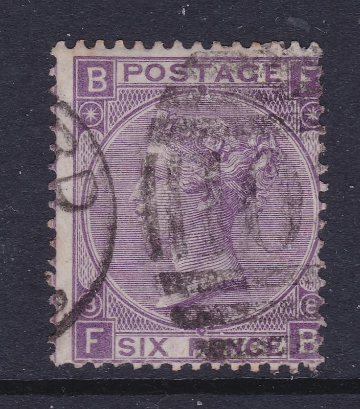 Great Britain the 6d lilac no hyphen plate 8 from about 1865