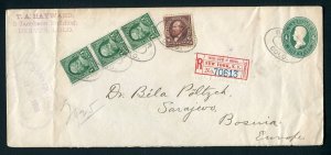 1898 Registered - Denver, Colorado to Sarajevo, Bosnia