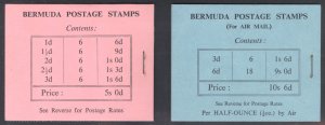 Bermuda 1948 5s & 10s6d COMPLETE BOOKLETS Scott 121Ac SG SB1-SB2 MNH Cat $340