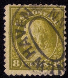 US Sc 508 Used 8c Olive Bister Fine