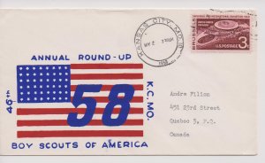 Scout Cachets #1028 – Annual Round-up 1958 – Levy 58-22