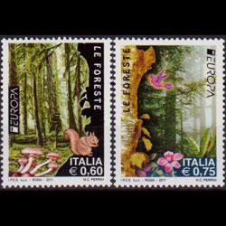 ITALY 2011 - Scott# 3058-9 Europa-Forests Set of 2 NH