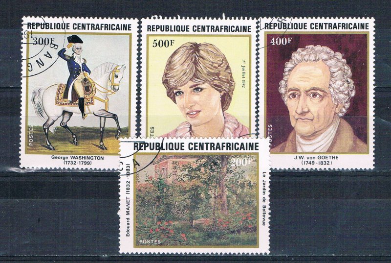 Central African Republic 517-19 Used set Various designs 1982 (HV0194)+