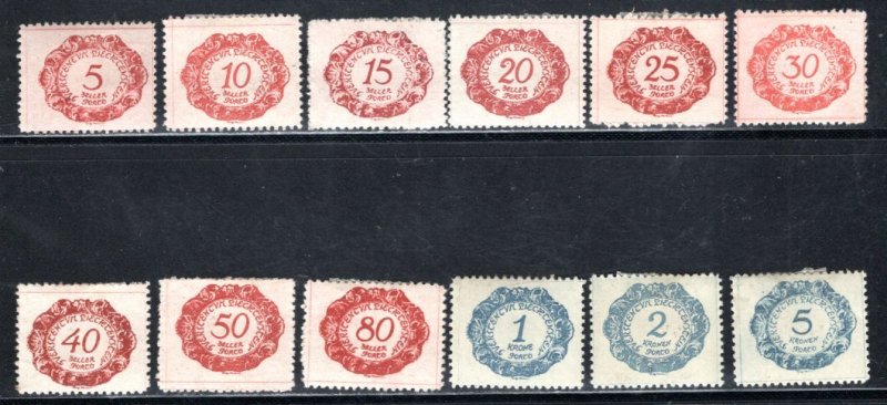 Liechtenstein #J1-J12 Unused    VF   CV $4.35 ....   3510438