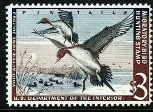 [KN]   US #RW29 =  Mint-NH   $3 Federal Duck Stamp  ~ Fresh w/Typical Margins 