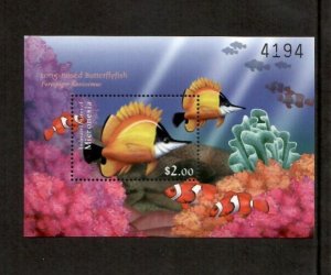 Micronesia 2000 - Marine Life Coral Fish - Souvenir Stamp Sheet Scott #401 - MNH