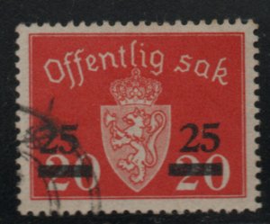Norway Scott o57 used official stamp