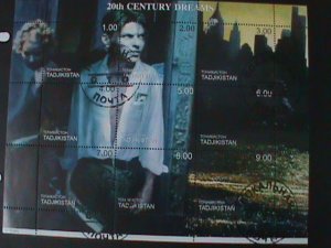 TAJIKISTAN- 2000--20TH CENTURY DREAMS-THE BEST MOVIE STARS- CTO NH SHEET-VF