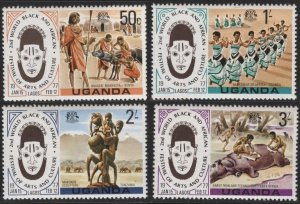 Uganda 163-166 (mnh set of 4) World Black and African Festival (1977)