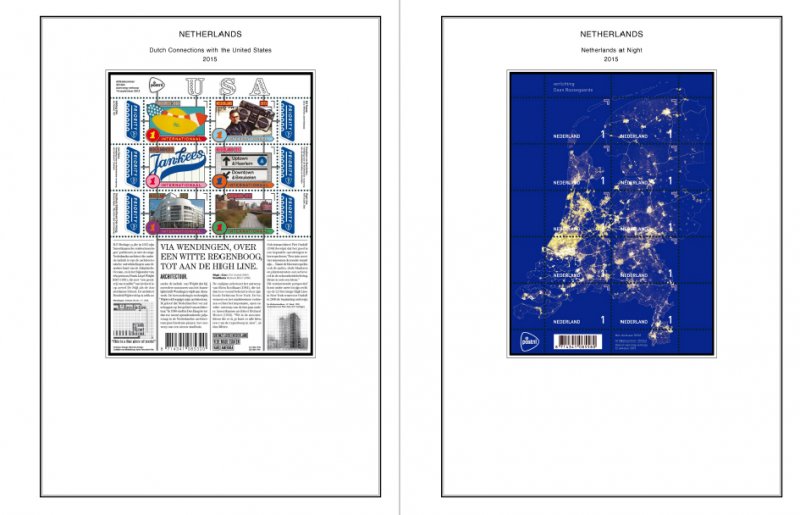 COLOR PRINTED NETHERLANDS 2011-2020 STAMP ALBUM PAGES (159 illustrated pages)