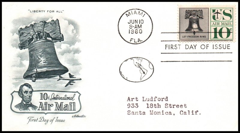 US C57 Liberty Bell Artmaster Typed FDC