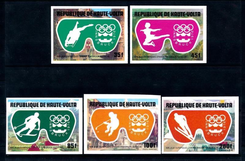 [55707] Burkina Faso 1975 Olympic games Icehockey Figure skating Imperf. MNH