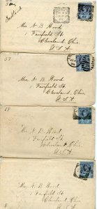 FOUR GREAT BRITAIN COVERS TO THE UNITED STATES LOT VII